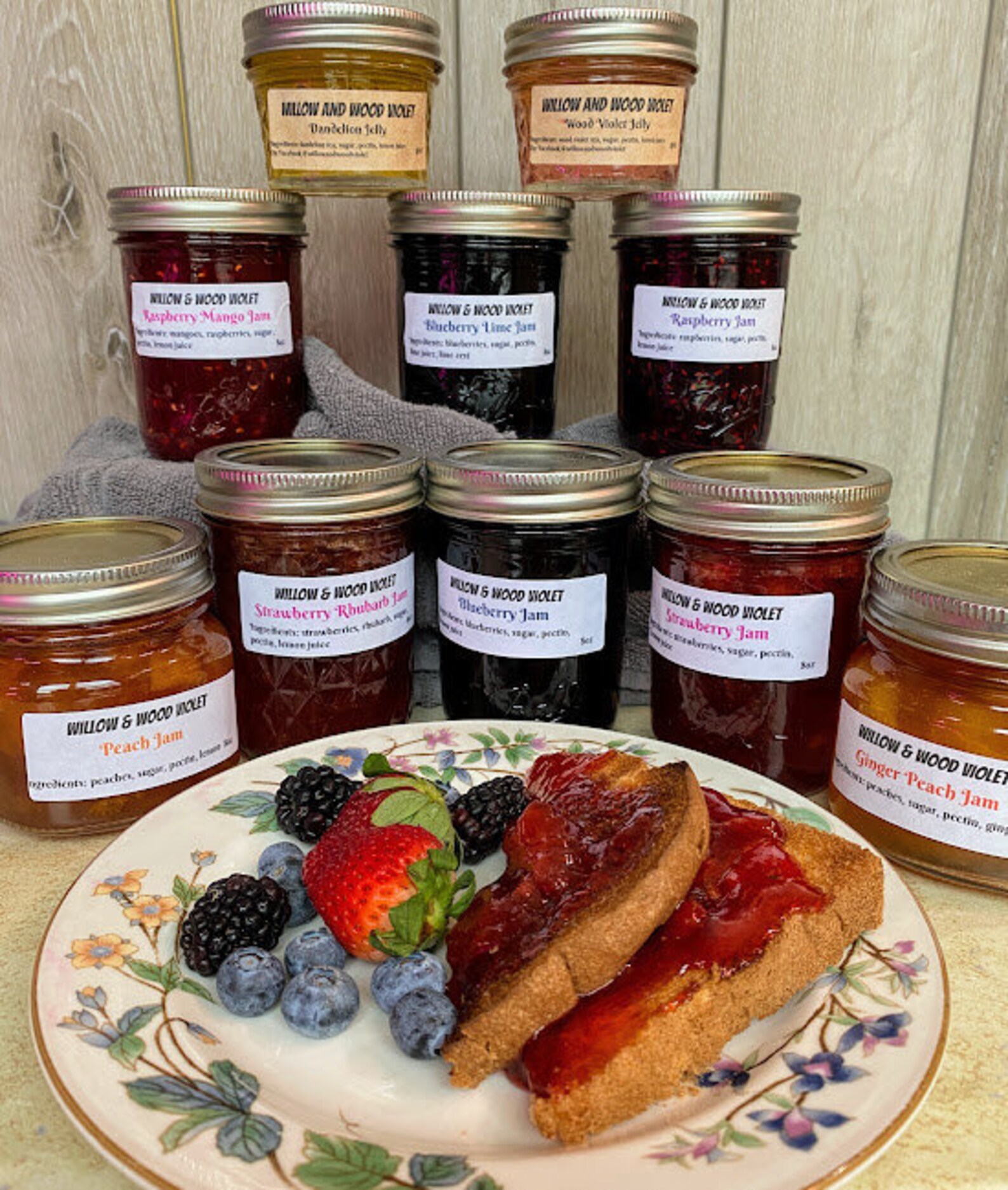 Jams & Jellies Homemade All Natural Home Canned Jam Small Etsy