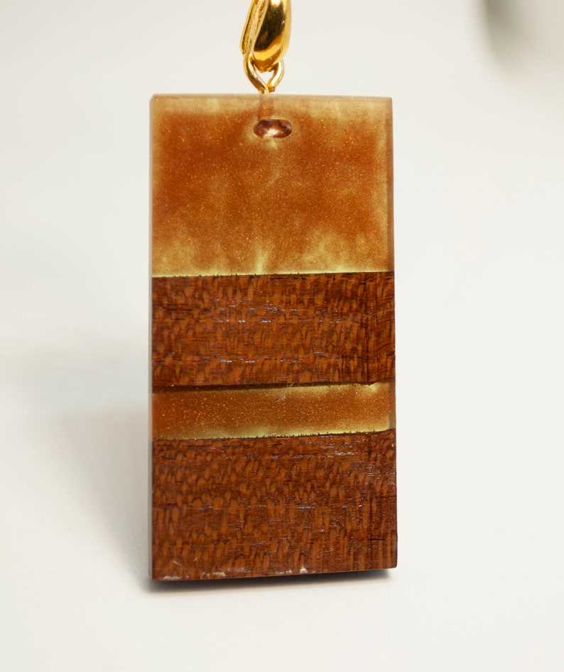 Pendant in Pernambuco and resin
