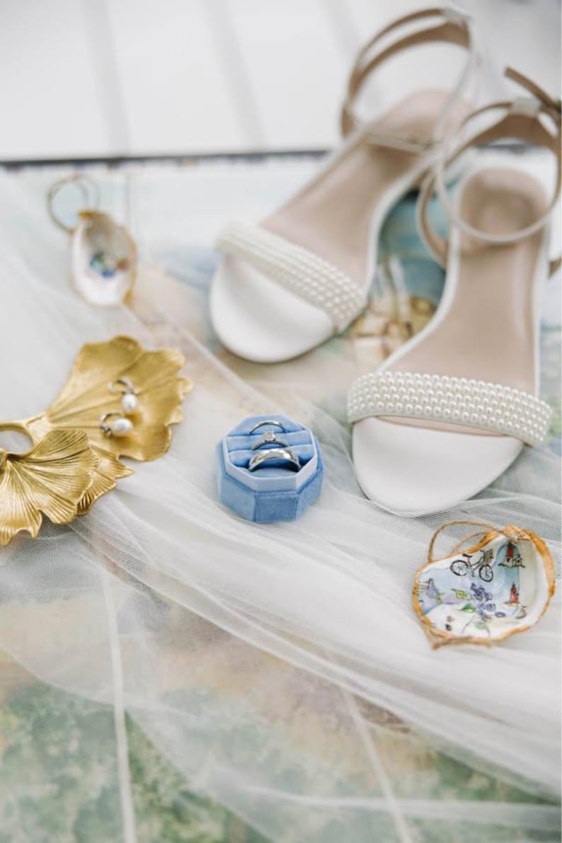 Custom Painted Oyster Shells | Coastal Wedding Favors, Place Cards, Ornaments image 3