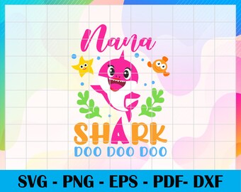 Nana Shark Svg Etsy