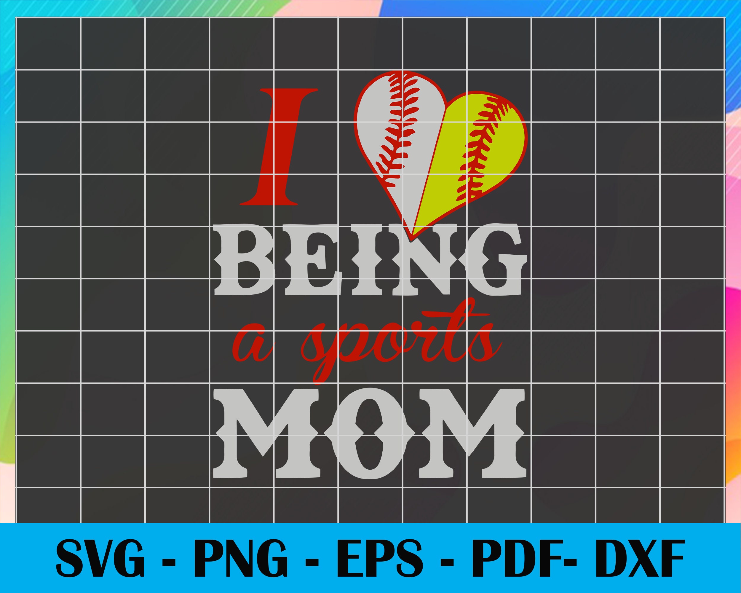 I Love Being A Sports Mom Svg Mom svg Baseball Mom Svg Etsy