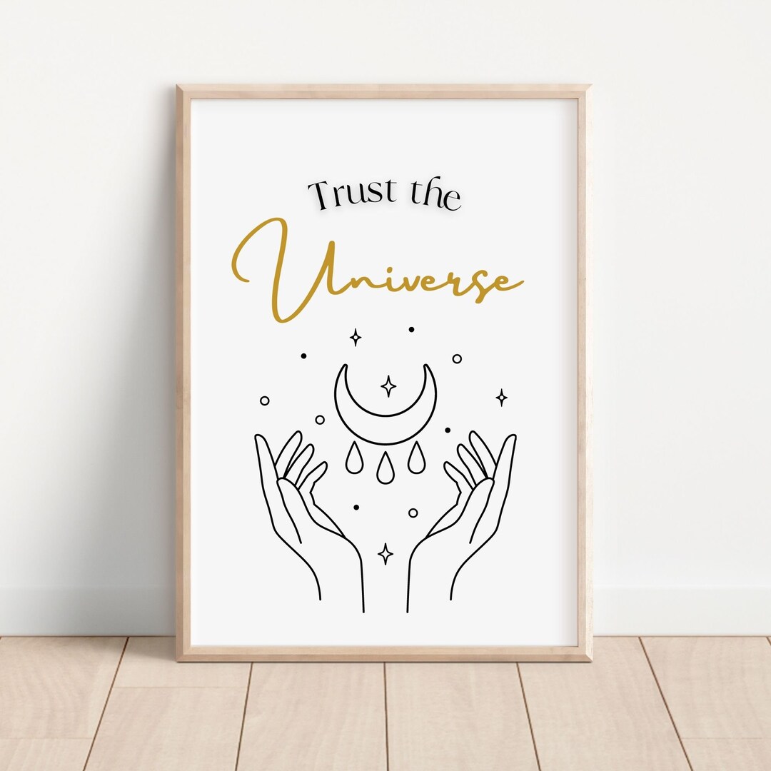 Trust the Universe Printable, Law of Attraction Manifestation Poster ...