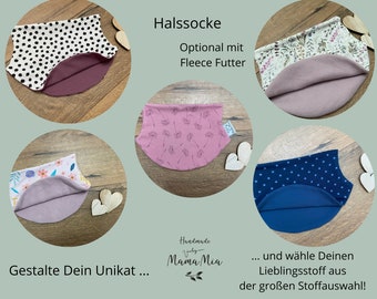 Warme Halssocke / Halstuch verschiedene Varianten optional mit Fleece Futter für Baby und Kinder Stoffauswahl und Größenauswahl