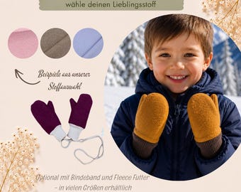 Wool felt baby, children's and adult gloves, mittens made of boiled wool/wool. Many sizes and fabric choices. Winter/Autumn