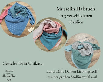 Muslin scarf in 3 different sizes and different designs