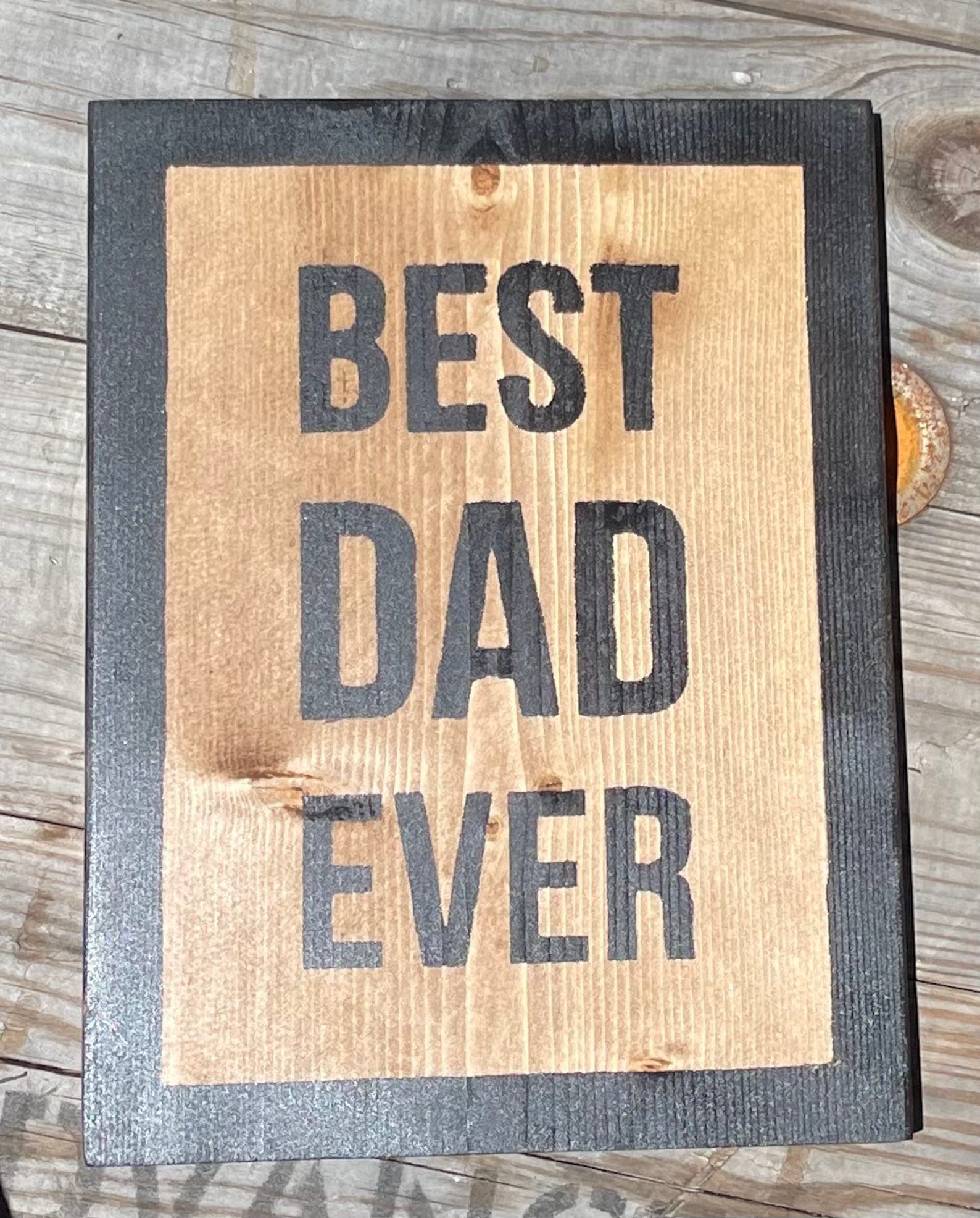 BEST DAD EVER Wood sign Etsy