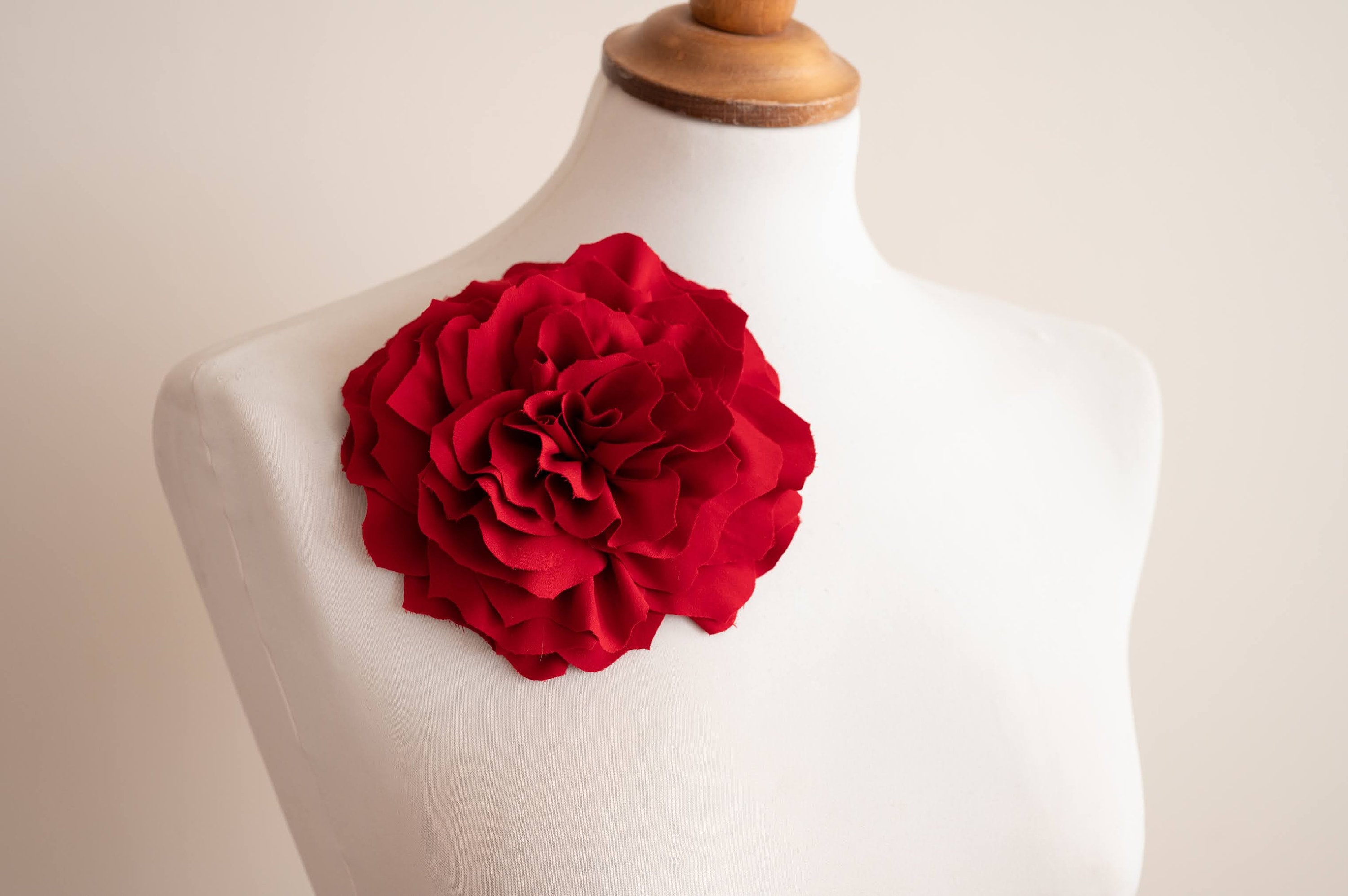 Red Silk Flower Brooches - Etsy