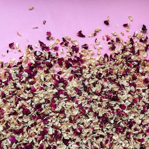 Coriandoli di fiori secchi naturali per matrimonio / Coriandoli di petali di rosa rossa biodegradabili al 100% / Petali di lancio di fiori