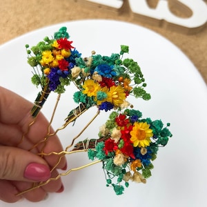 Haarspelden met wilde bloemen, boho-huwelijkshaarstukje