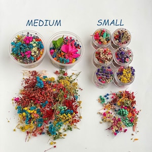 Dried flowers for resin jewelry, tiny small flowers, Resin supply Mini garden, Mini flower mix for resin Blue purple red dry tiniest flowers