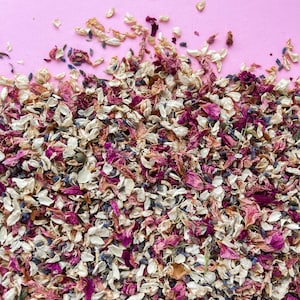 Coriandoli di fiori secchi naturali per matrimonio / Coriandoli di petali biodegradabili al 100% / Petali di lancio di fiori