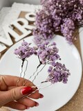 Lavender Dried Flower Hair Pins, Boho Wedding Hair Accessories purple product logo