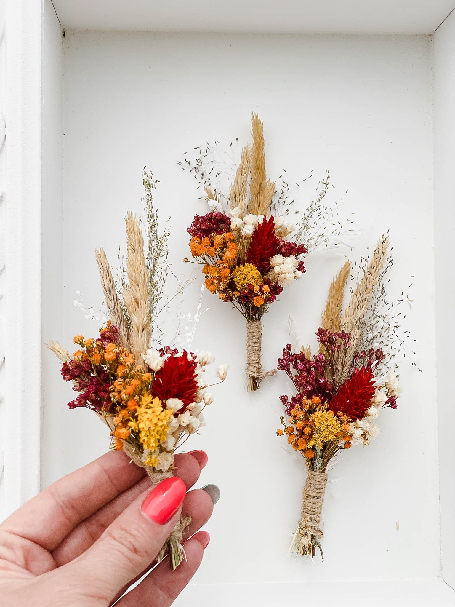 Autumn Wedding Boutonniere Rustic Dried flower bouquet Etsy