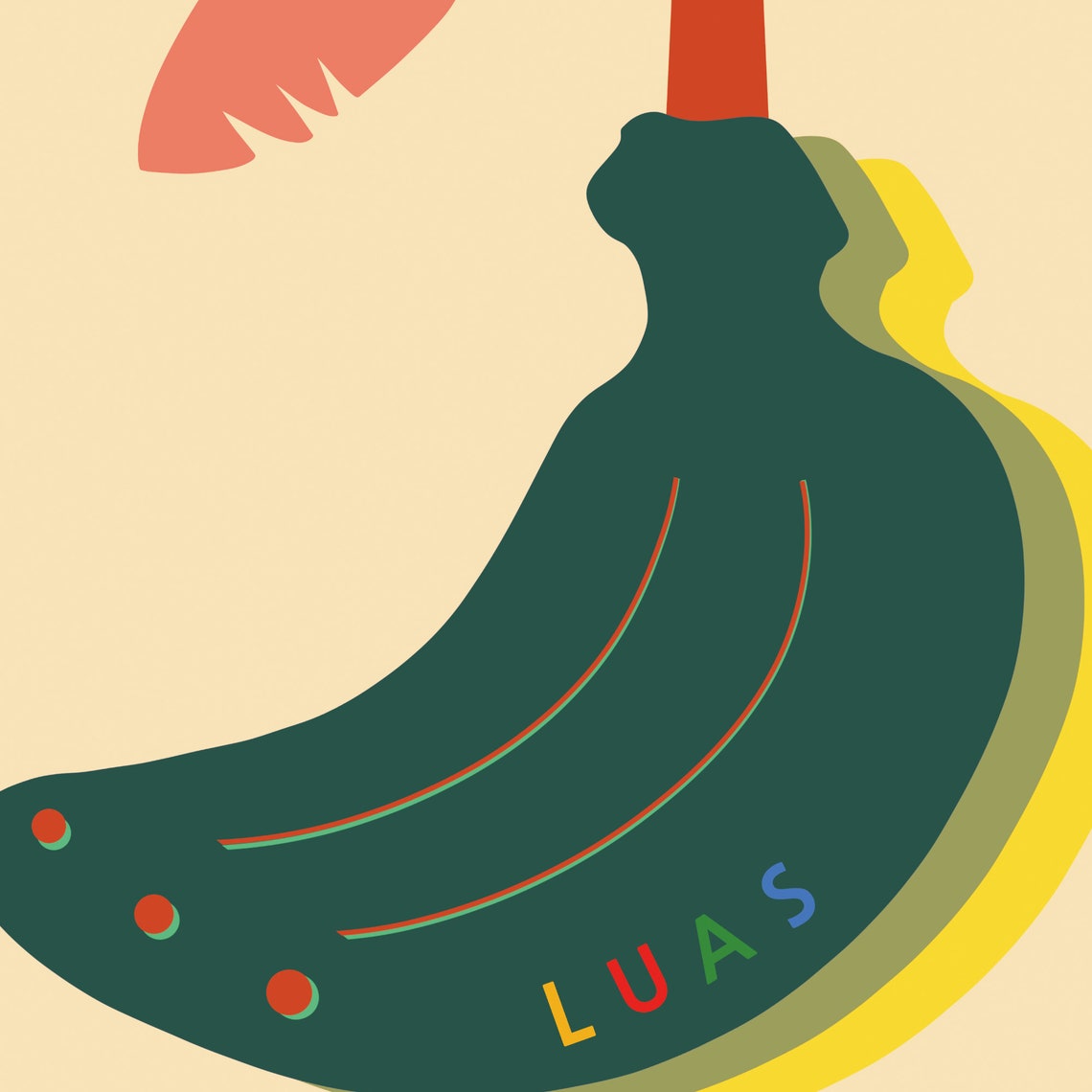 Modern art poster Banana in digital print INSTANT DOWNLOAD Etsy