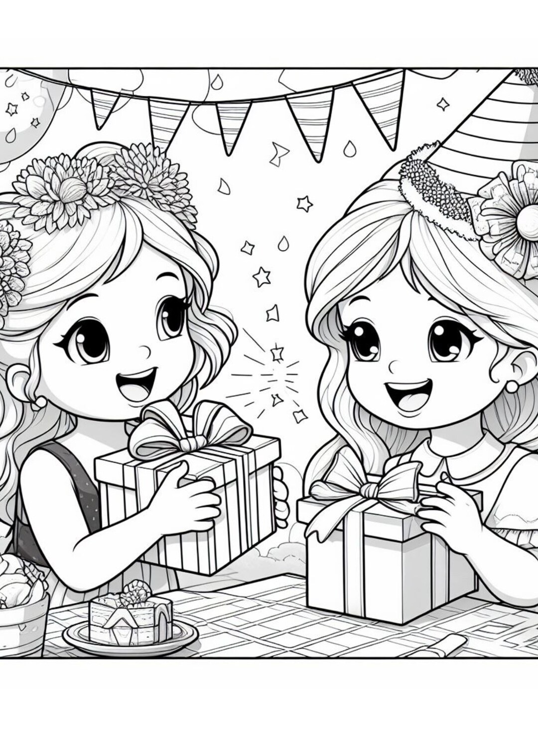 The Birthday Party Colouring Pages 5 Colouring Pages for Kids Colouring ...