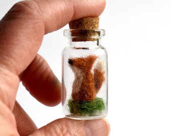 Micro Needle Felt - Fox in a bottle
