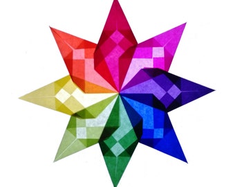 Window Star Kit Rainbow, Steiner, Waldorf, Home School, Suncatcher, Origami