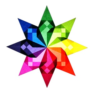 Window Star AND Kit  - pinwheel design - waldorf star