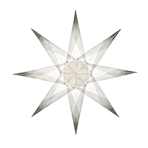 Window Star AND Kit  - WINTER design - waldorf star