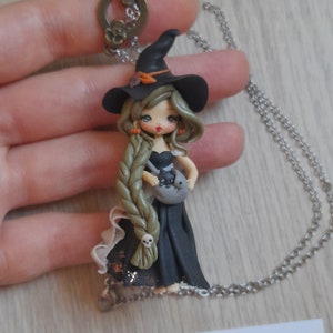 PREORDER presale PREORDER Necklace necklace witch witch doll polymer clay kawaii handmade fimo halloween