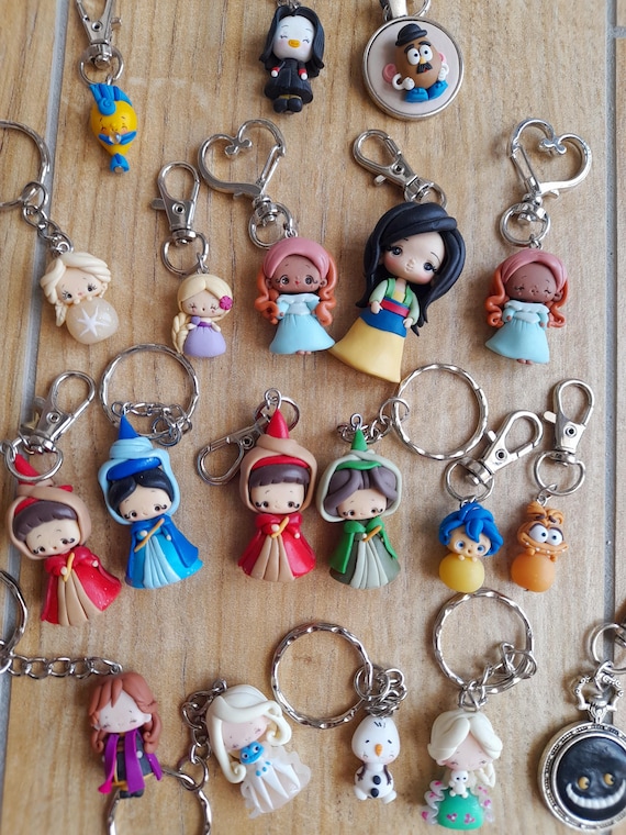 Keychain Keychain Polymer Clay Fimo Sculpey Kawaii Miniature Dolls