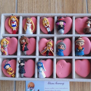 necklace necklace fimo polymer clay dolls miniature kawaii handmade emily serenity sophie