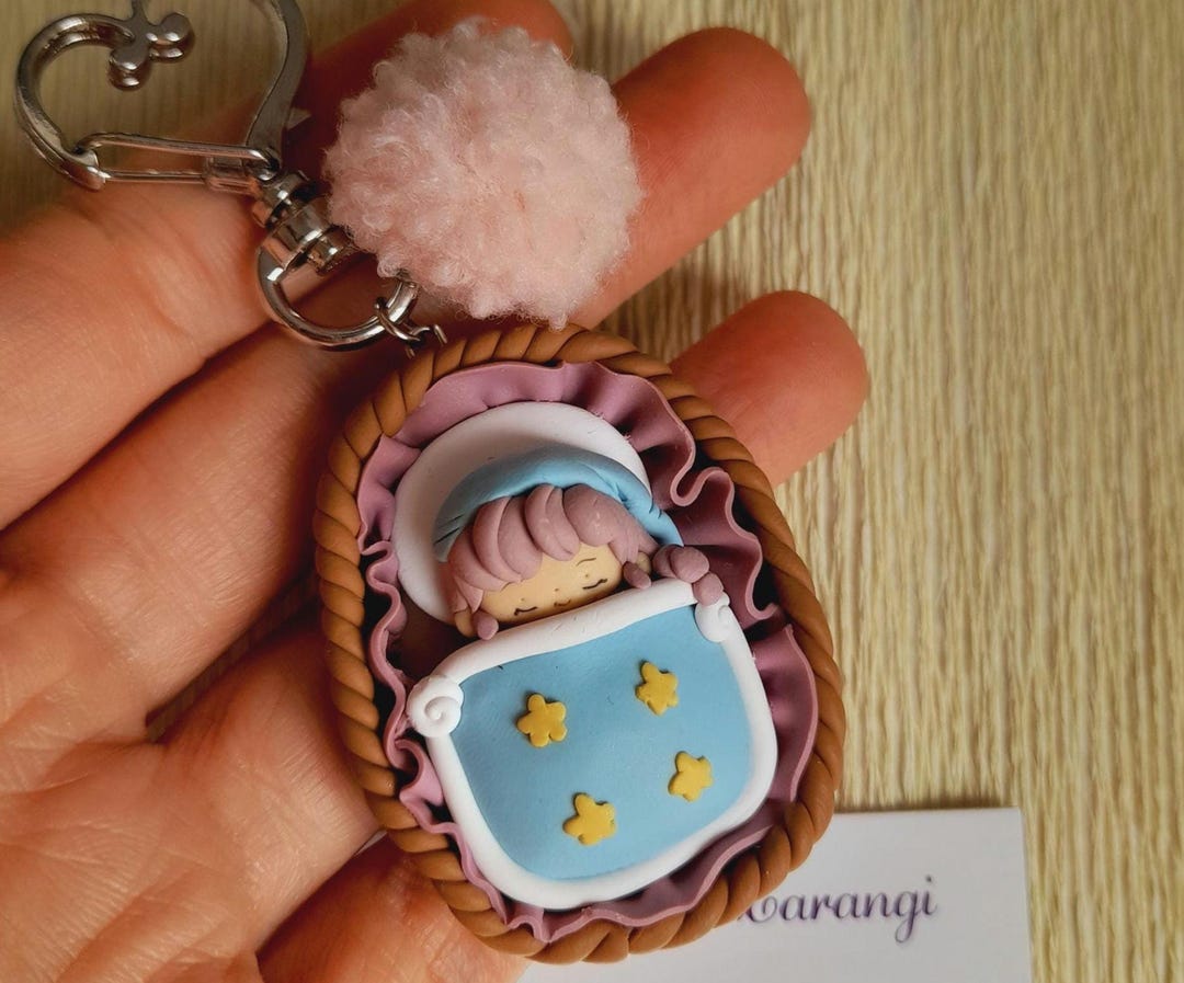 Keychain Keychain Memole Anime Fanart Clay Fimo Polymer Clay - Etsy UK