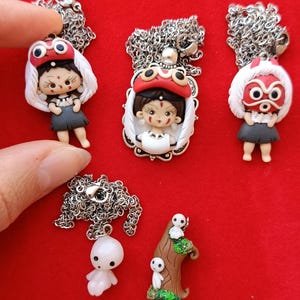 Collana nacklace princess Wolf principessa, fimo,  vintage nostalgia anime kawaii رسوم متحركة polymer clay