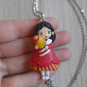 Necklace necklace sarah cartoon cute الأميرة سارة handmade سالي Dolls elvira carangi miniature sculpture