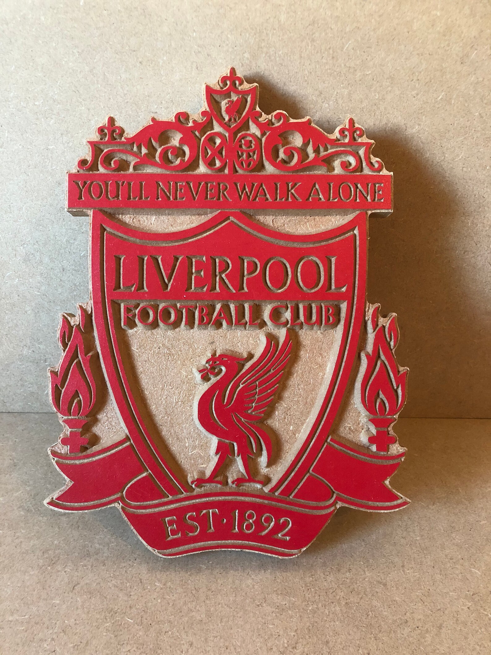 LIVERPOOL Wappen Schnitzerei Fußball-Wand-Behang-Logo | Etsy