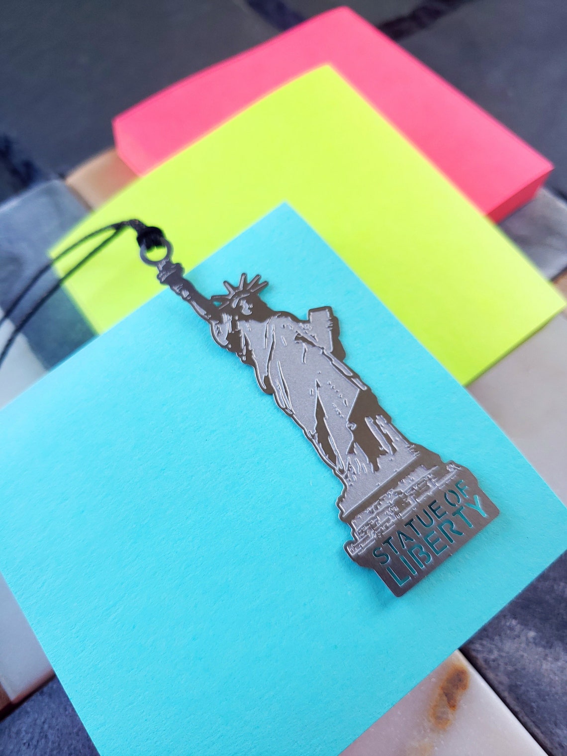 2 Pcs Statue of Liberty Metal Bookmark 3 in. by 0.8 in. Etsy