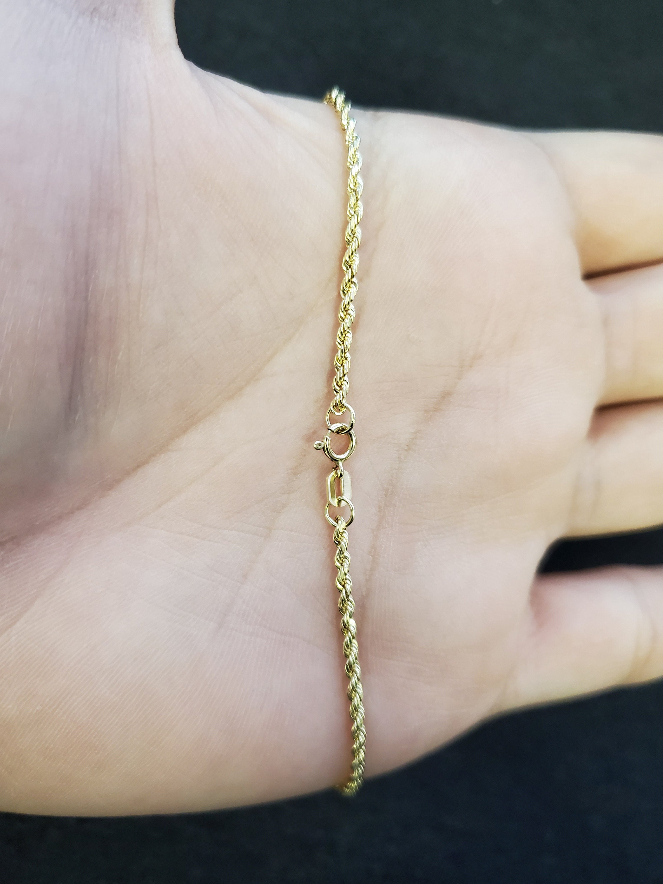 Hollow 10k gold chain deals