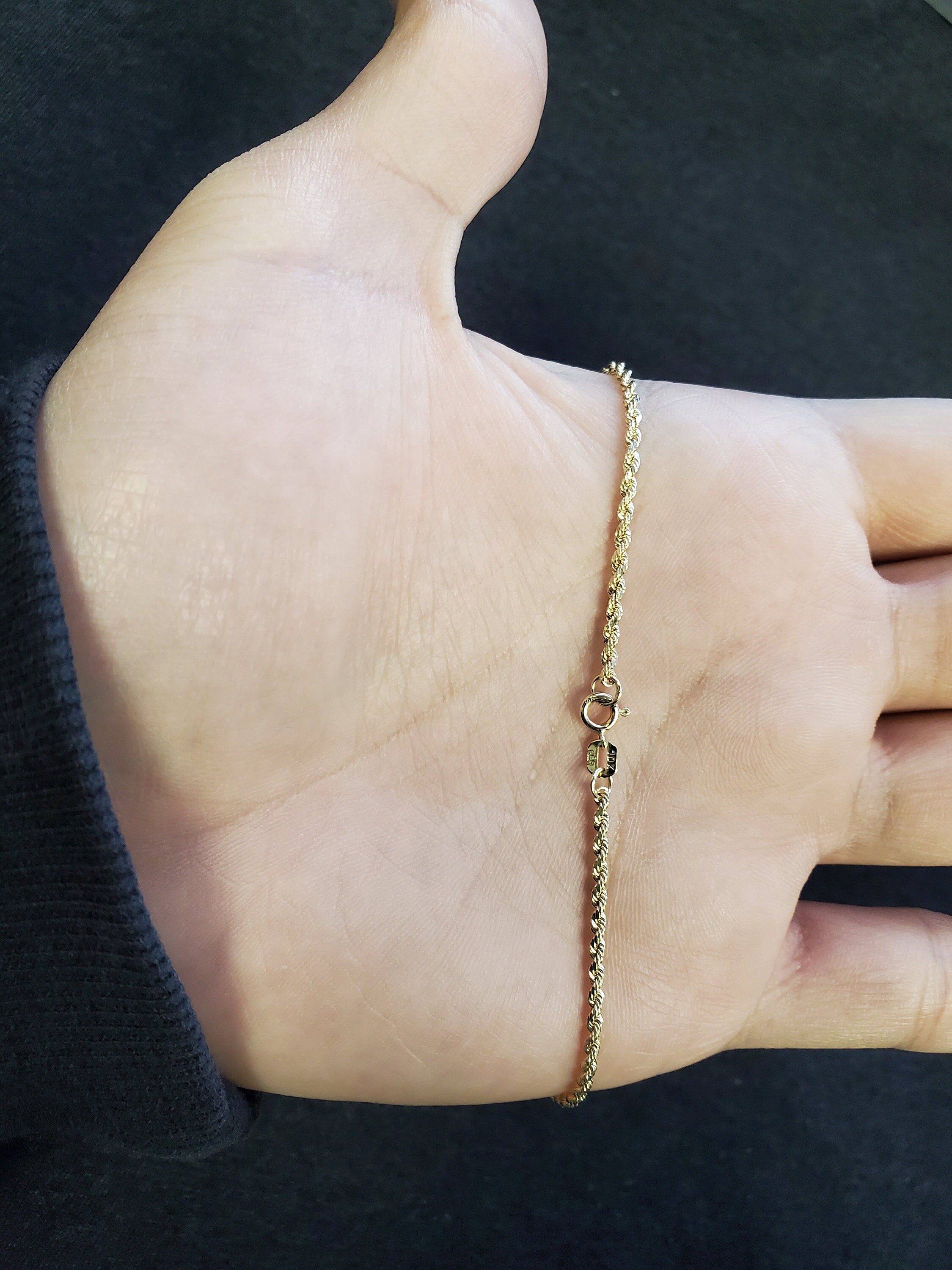 Hollow 10k gold sale chain