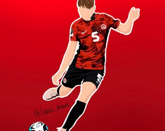 Quinn Print - Canada voetbal Canwnt Canxnt OL Reign NWSL Woo