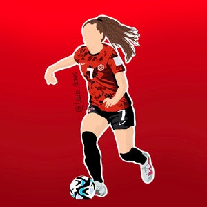 Julia Grosso Print - Canada soccer Canwnt Canxnt Juventus NWSL woso