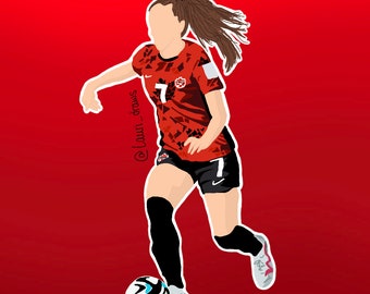 Julia Grosso Print - Canada voetbal Canwnt Canxnt Juventus NWSL woso