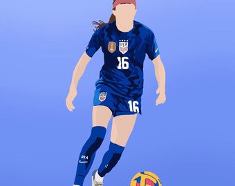 Rose Lavelle Print - USWNT Ol Reign woso nwsl soccer