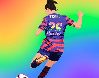 Carson Pickett Print - USWNT North Carolina Courage NWSL woso