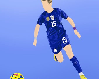 Megan Rapinoe Print - USWNT Ol Reign woso nwsl soccer