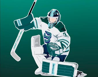 Impresión de Aerin Frankel - PWHL Boston Fleet, hockey femenino de EE. UU.