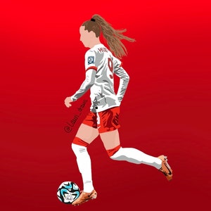 Jordyn Huitema Print - Canada soccer Canwnt Canxnt OL Reign NWSL woso