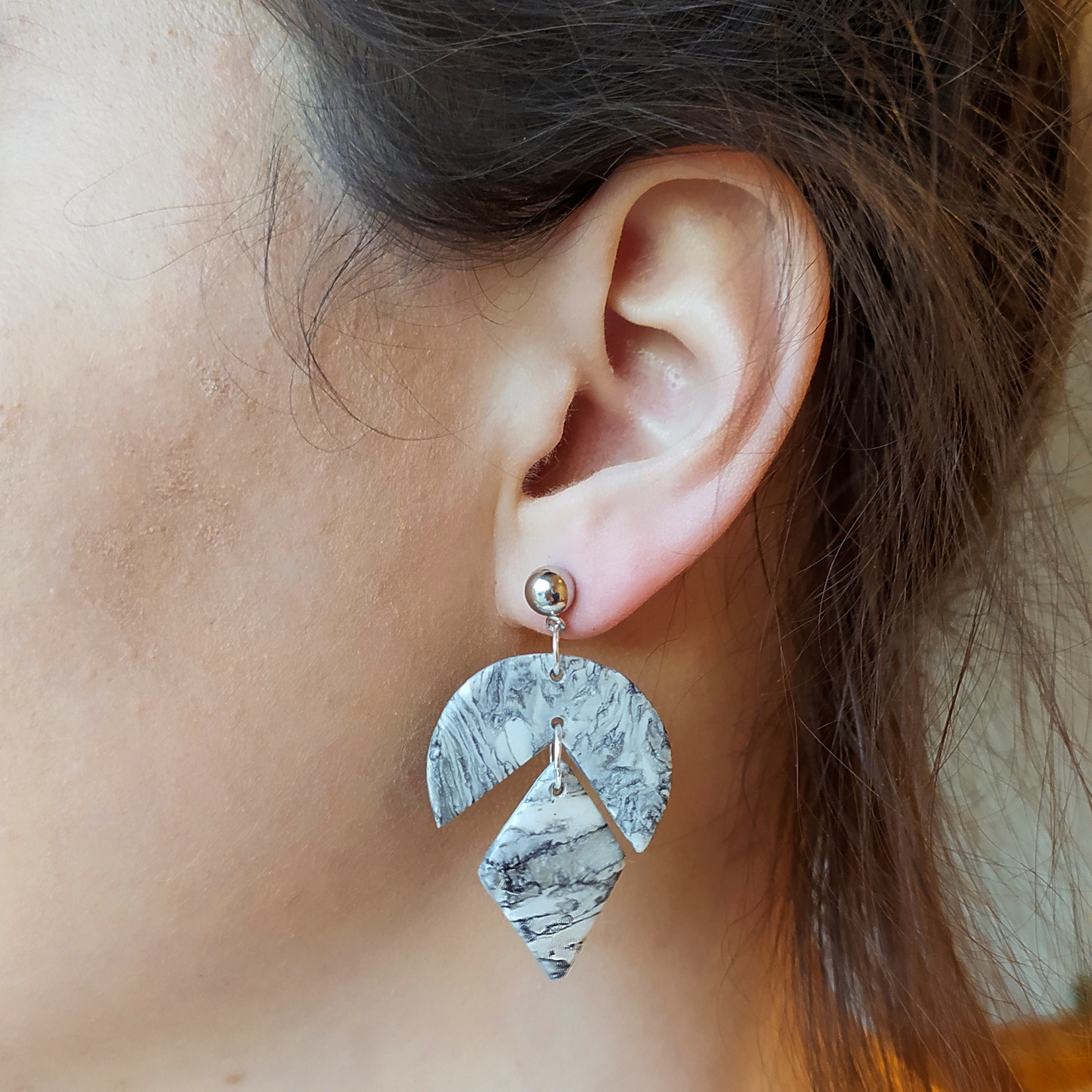 Classy Silver Dangles Statement Earrings Classy Earrings Etsy