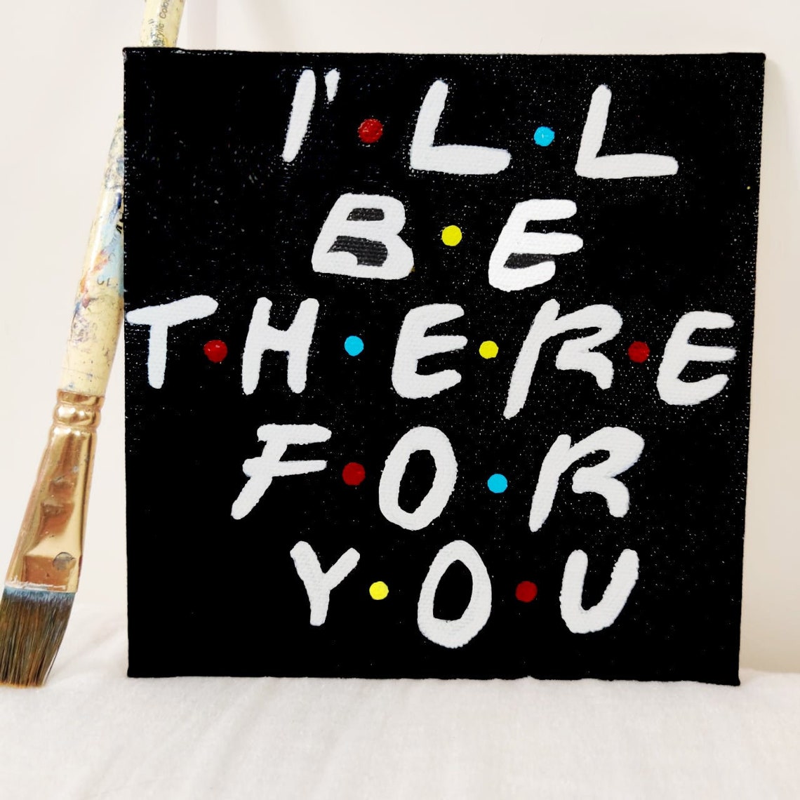 Friends Theme / Painted Canvas / Canvas Painting / Acrylic Etsy