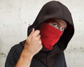 Black Techwear Assassin Ninja Samurai Mask Capuche à capuche Costume d'Halloween Cosplay GN Armure Tech Wear Porphyrie