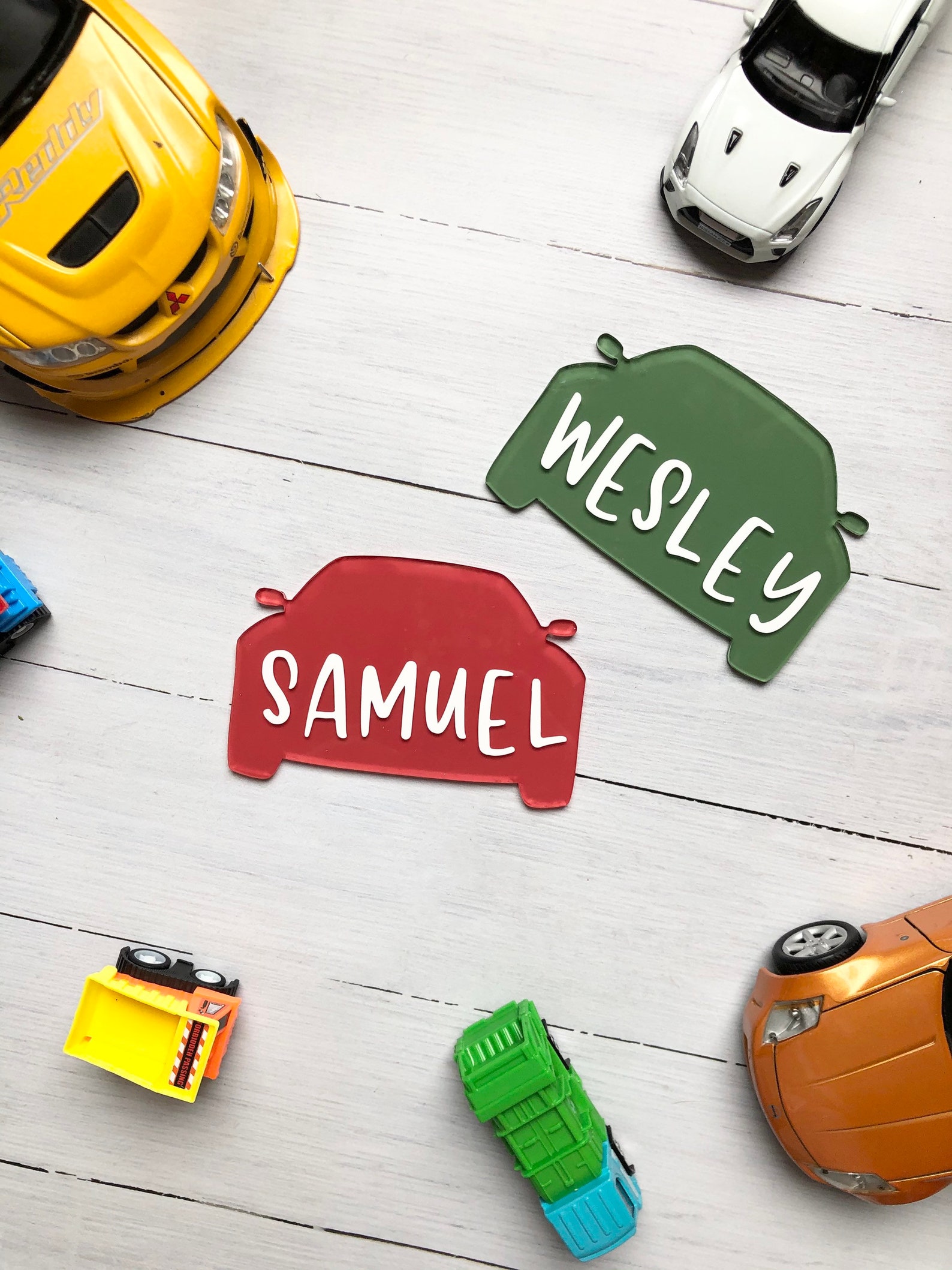 Race Car Acrylic Decorative Tag Name Plate Etsy