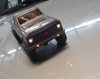 Axial SCX24 Soft White Headlights and Orange Bumper / Fog Lights Chevy C10 1/24 Scale Mini / Micro Crawler