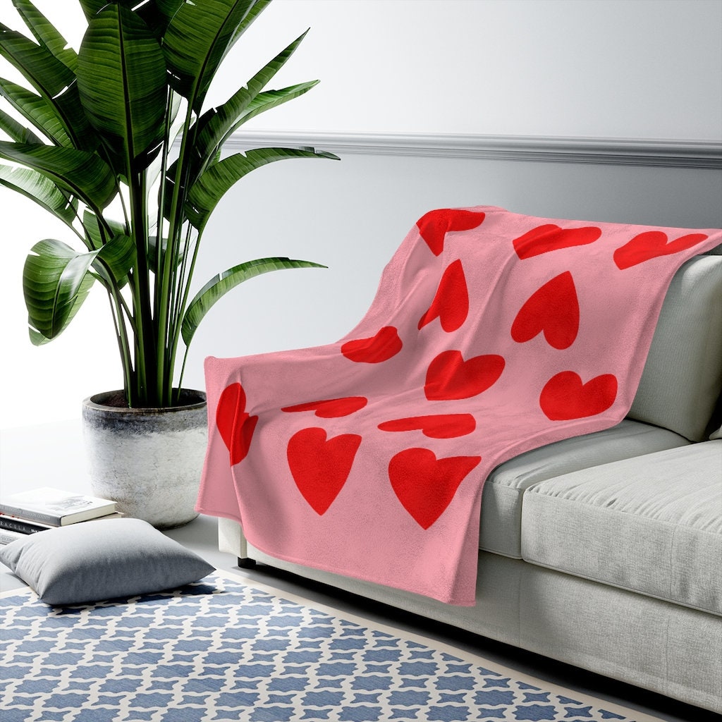 Valentines Day Blanket Valentines Day Decor Valentines Day Etsy