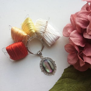 Bobbin Ring, Keeper of the Thread, Floss the Keeper, Thread Ring, Floss Ring, Bobbin Keeper, Plastic bobbin organizer, embroidery acessories