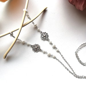 Pearls glasses chain, sunglasses chain, eyeglass string, eyeglass holder, face mask chain, face mask holder, gold glasses chain