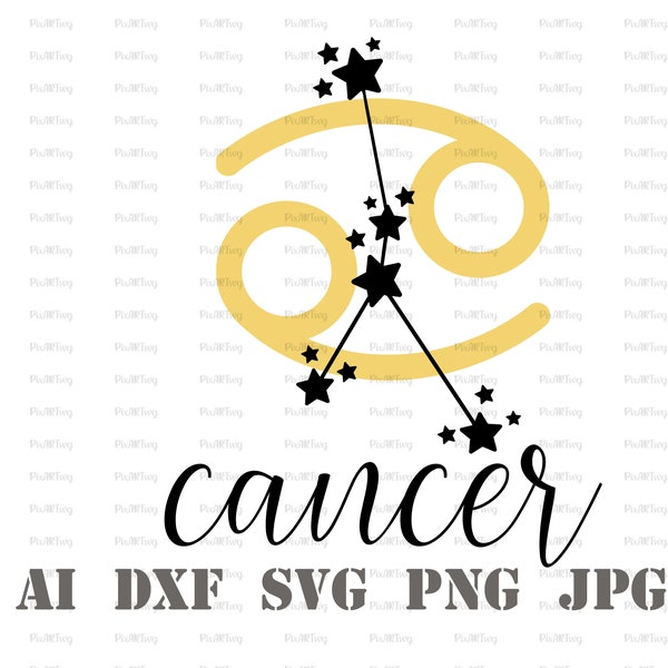 CANCER ZODIAC SVG-Constellations Svg-Astrology Sign Svg,Cancer Zodiac Sign,Zodiac Constellations Svg,Signs Horoscope Svg-Comercial Use